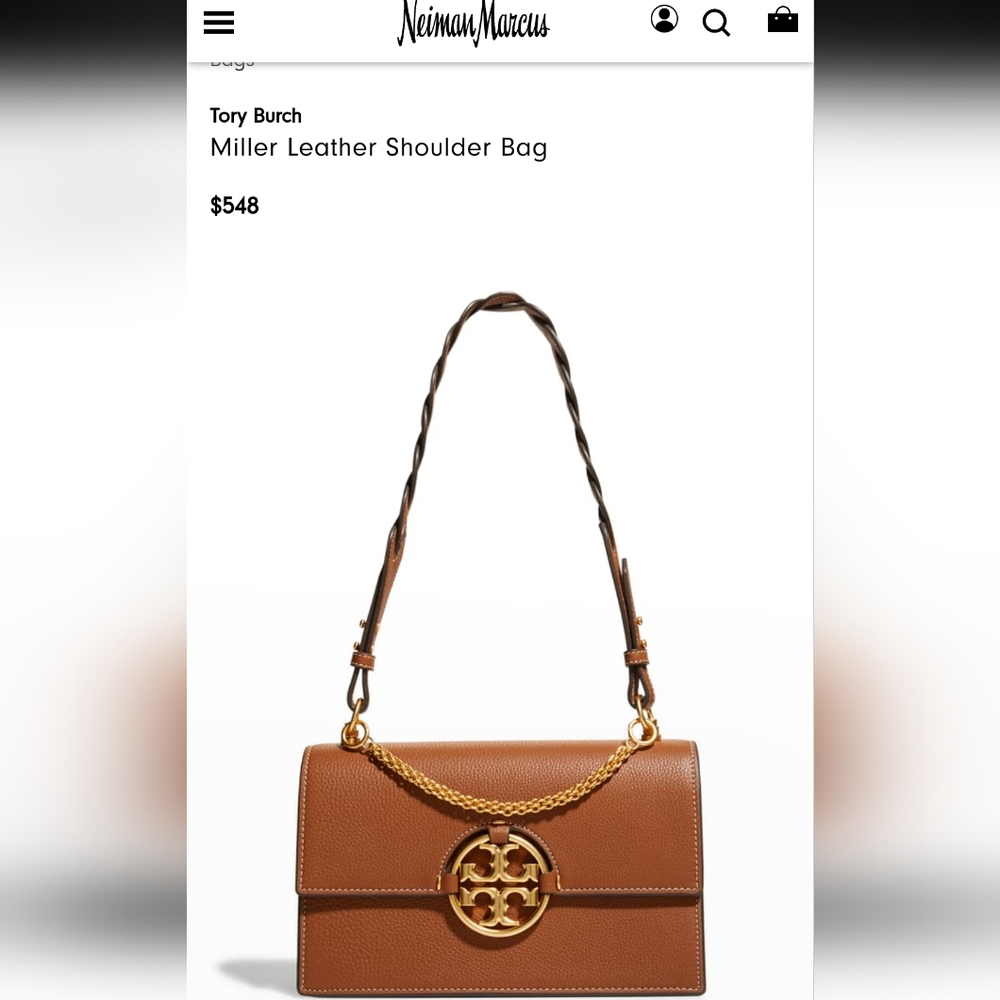 Tory Burch Miller Leather Shoulder Bag NWOT - Picture 8 of 10